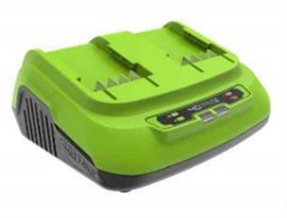 Быстрое зарядное устройство для 2-х аккумуляторов Greenworks Арт. 2938807,40V