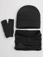 Шапка детская со снудом и митенками