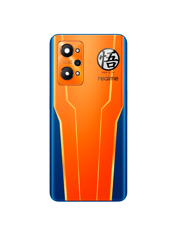 Задняя крышка для Realme GT NEO 2 оранжевая (Orange) со стеклом камеры