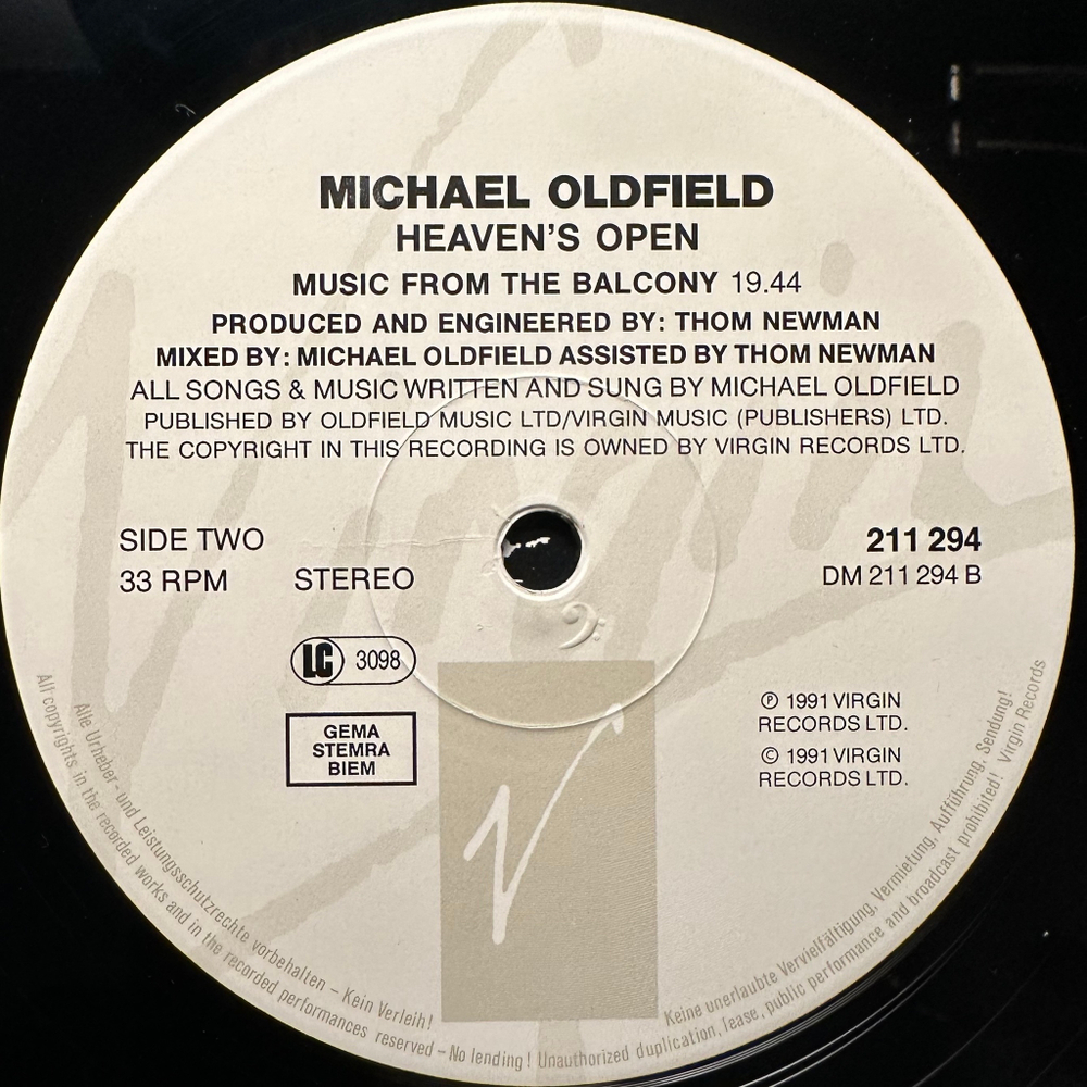 Michael Oldfield - Heaven's Open (Европа 1991г.)