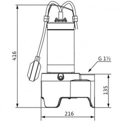 Насос дренажный Wilo Rexa MINI3-V04.13/M08-523/A-5M h13 Q22 37758