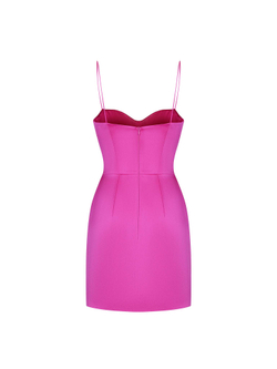 Платье мини из сатина