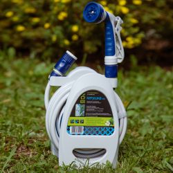 GWHR6-051 GREEN APPLE Катушка компактная (mini) с ручкой + шланг 9,5 мм х 10 м с пластик. пис | Аксессуары для полива Green Apple