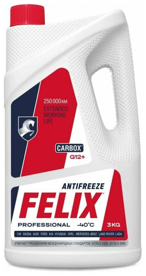 Антифриз Felix Carbox G12+, красный, 3 кг