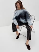 Свитшот oversize с лифом из сетки