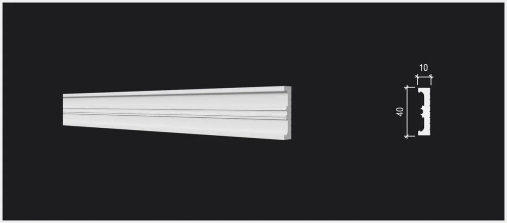 Панели DECOR-DIZAYN Дюрополимер DD629 Молдинг (40х10x2000мм)