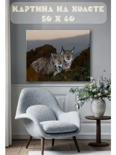 Картина на стену 40 X 50 Рыси
