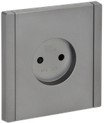FORTE&PIANO Розетка 1-местная без заземления с защитными шторками винтовое крепление 10А FP517 сталь IEK