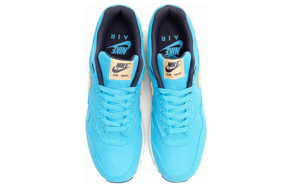 Nike Air Max 1 PRM "Baltic Blue" wear-resistant and breathable low-cut sports casual shoes for men and women the same blue