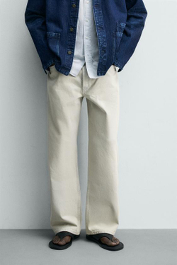 ZARA ДЖИНСЫ BAGGY FIT, НЕБЕСНО-ГОЛУБОЙ