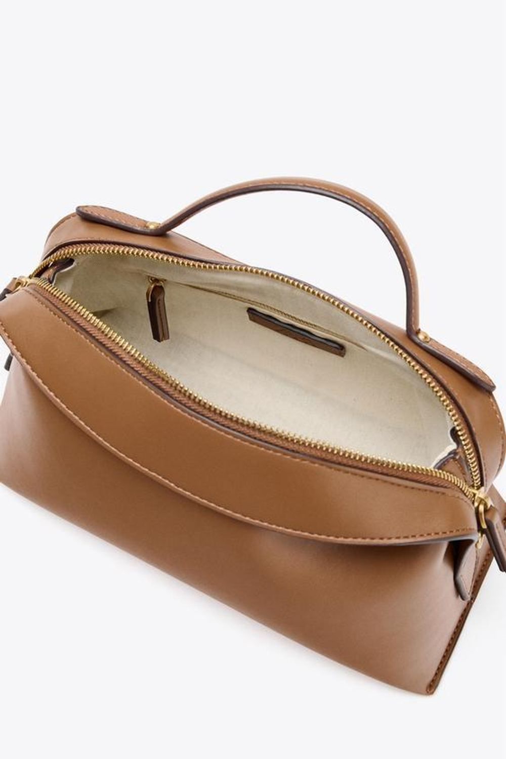 ZARA СУМКА CITY, РЫЖЕВАТО-КОРИЧНЕВЫЙ