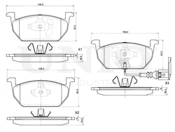 Колодки тормозные диск. передние с датчиком UNIO BRP-20447