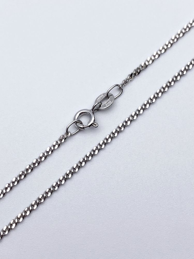 Цепь из серебра/Восьмерка панцирная граненая/Родий