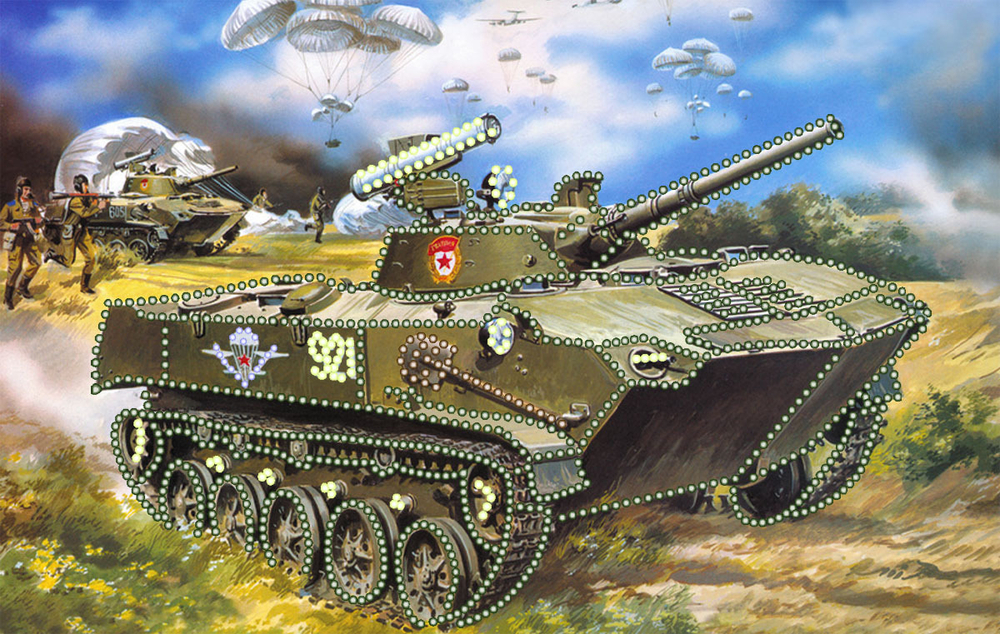 "Воздушный десант"-4163 ткань с нанесенным рисунком