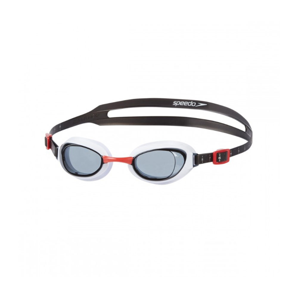 Очки для плав. SPEEDO Aquapure, 8-090028912A, ДЫМЧАТЫЕ линзы, сменн. переносица, белая оправа