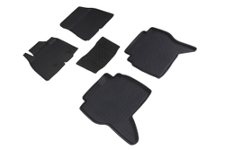 Резиновые коврики с высоким бортом для Mitsubishi Pajero III 1999-2006, Seintex.86188