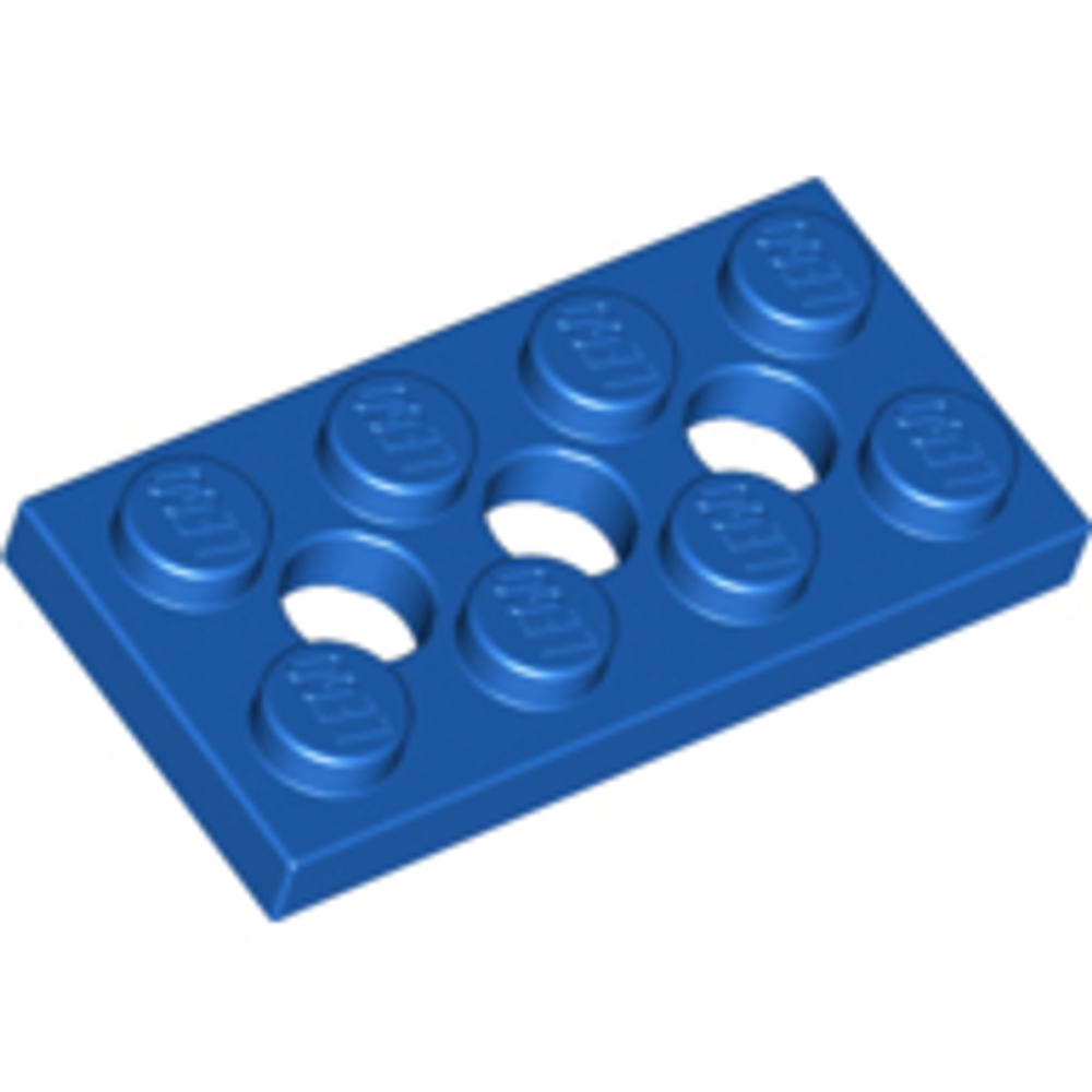 Lego Плитка 2x4 с 3 отверстиями (синий) 3709b / 370923