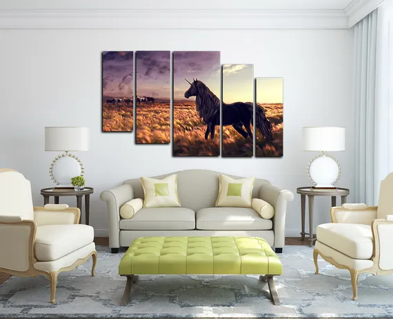 Модульная картина "Сказочный единорог"