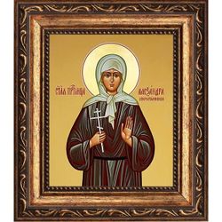 Александра Хворостянникова преподобномученица послушница. Икона на холсте.