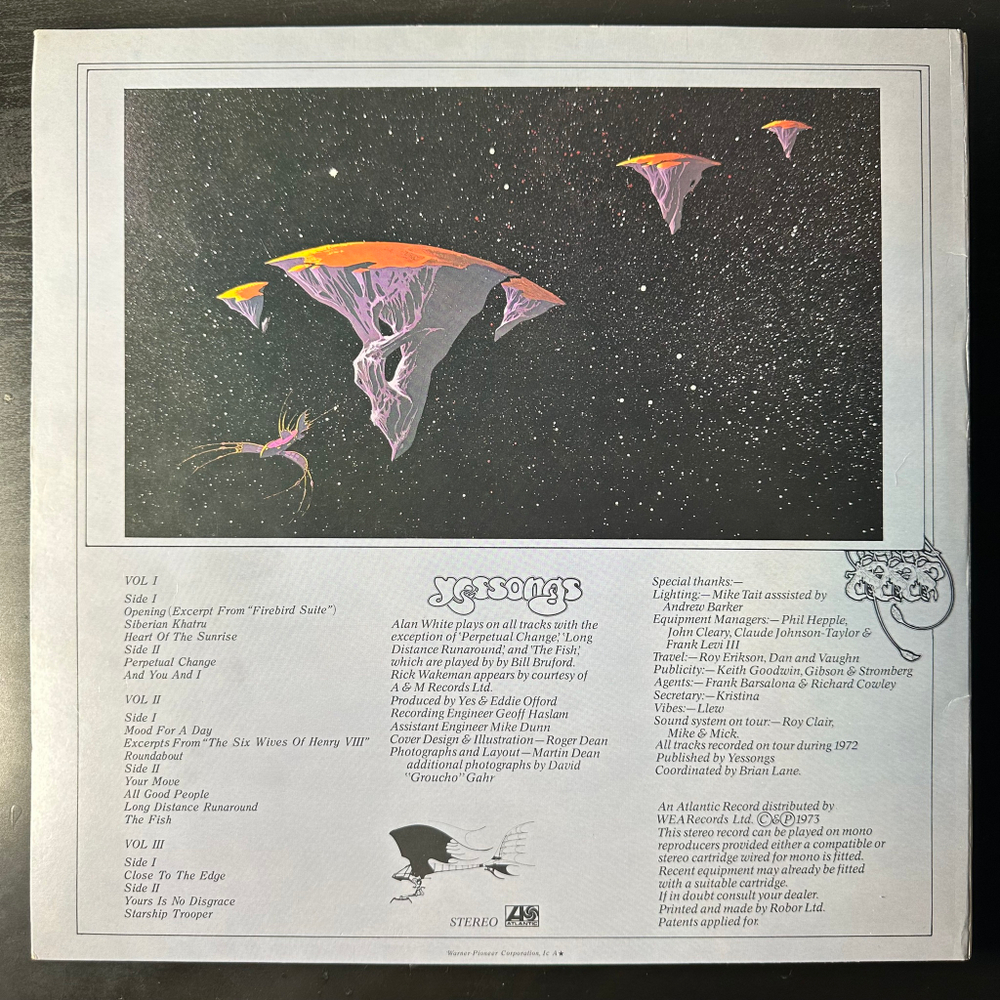 Yes - Yessongs 3LP (Япония 1980г.)
