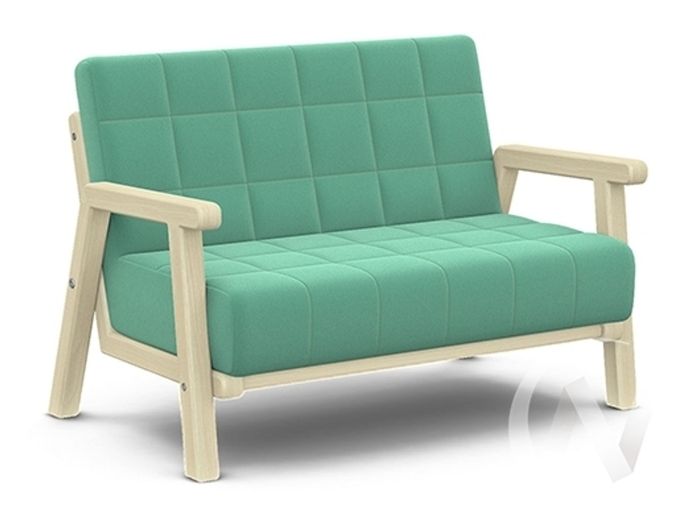 Диван Кроха ДМ 001.01 (бесцветный лак/TENERIFE AGVAMARINE)