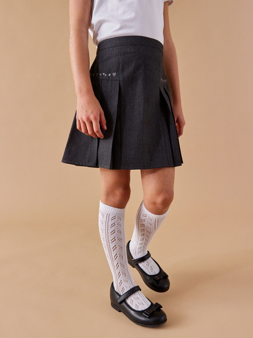 Юбка школьная для девочки Next 602-153, Серый