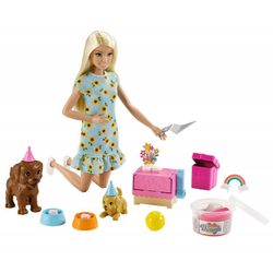 Кукла Barbie Puppy Party Set Кукла и пластиковая масса GXV75