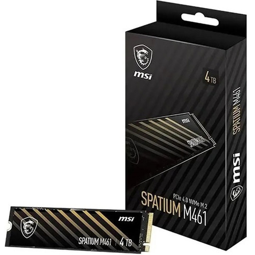 Жесткий диск SSD M.2 4Tb MSI SPATIUM M461, 5000/4200MBs, 880000 IOPS, TLC 3D NAND, 2280, PCI-E4.0x4 (S78-440R030-P83)