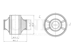 Сайлентблок задний переднего нижнего рычага UNIO RMP-20502