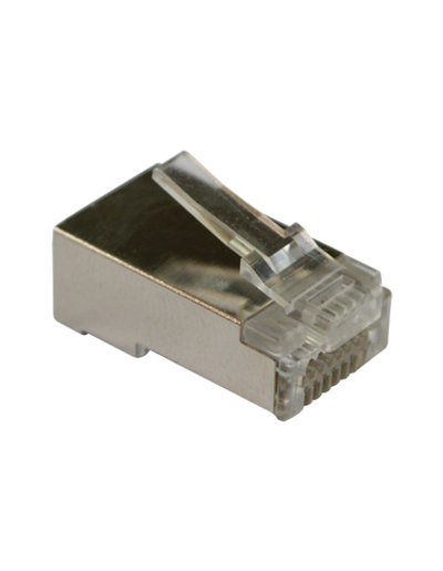 Коннектор RJ45 тип EZ, 8P8C, STP, Cat.5e, универсальный, покрытие 50 микрон,100 шт.