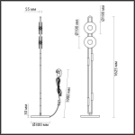 Торшер Odeon Light 5407/23FL MAGNET