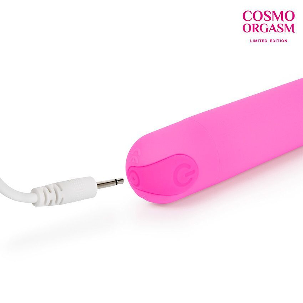 Розовый вибромассажер с утолщенным кончиком - 13 см. (Цвет: розовый)