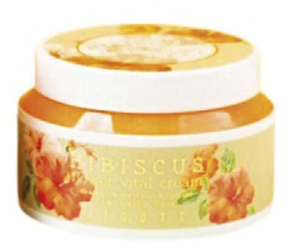 JIGOTT HIBISCUS FLOWER VITAL CREAM Крем для лица с экстрактом гибискуса