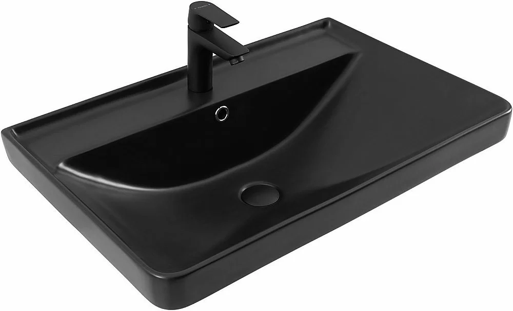 Тумба с раковиной Aquanet Вега 70 344122+329248 белая глянцевая