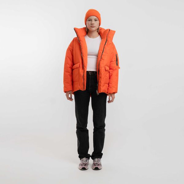 Пуховик "DD23" Оранжевая - фото 4