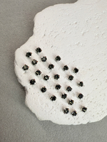 Шатоны 4 мм, Графит в серебре, 25 шт