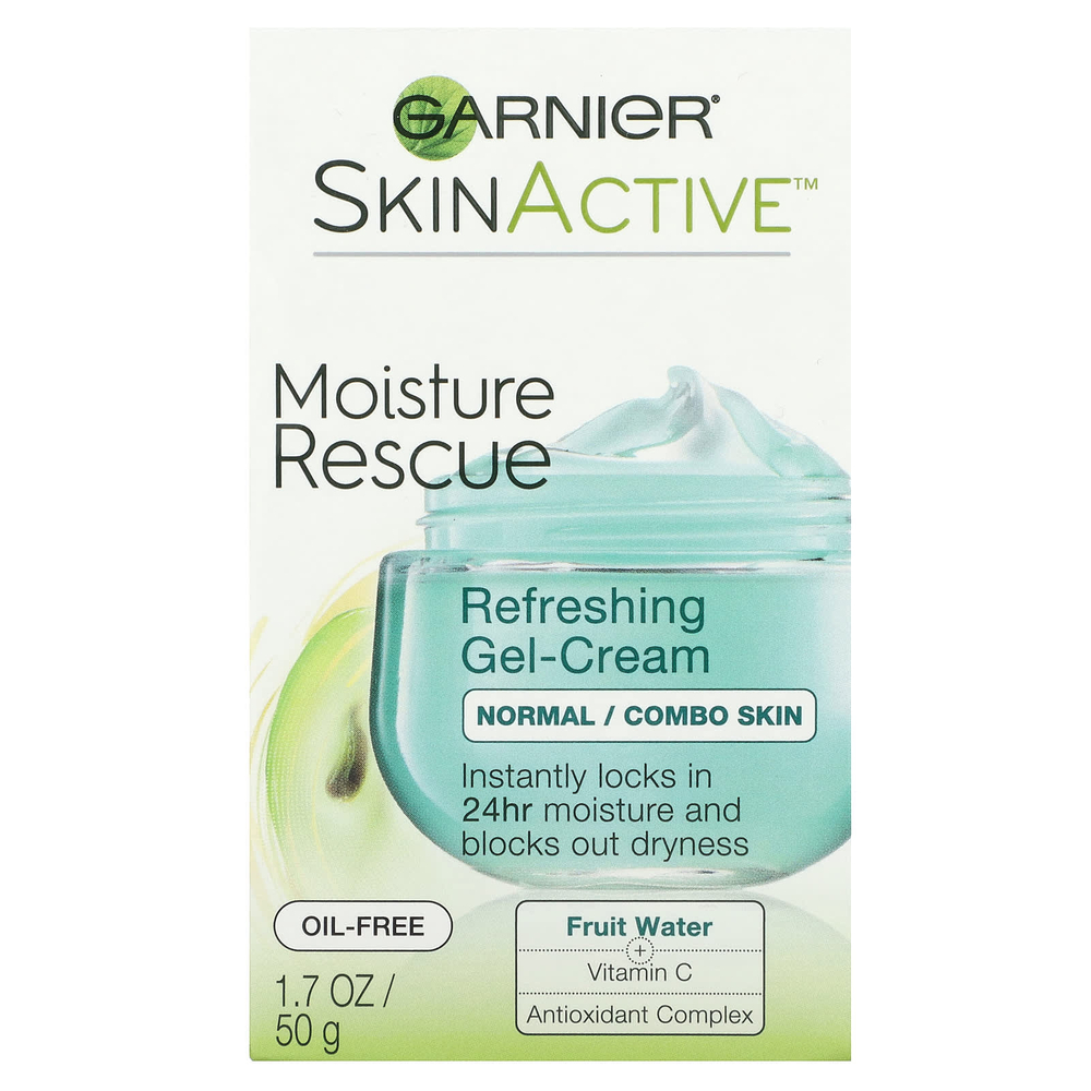Garnier, SkinActive, освежающий гель-крем, для нормальной / комбинированной кожи, 50 г (1,7 унции)