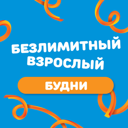 Взрослый билет на тариф "Безлимитный" (будние дни)