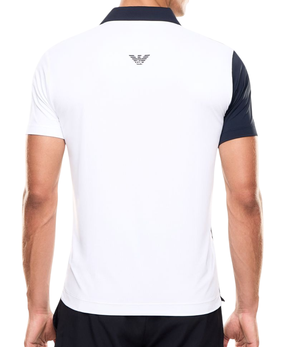 Теннисное поло EA7 Tennis Pro - white/blue