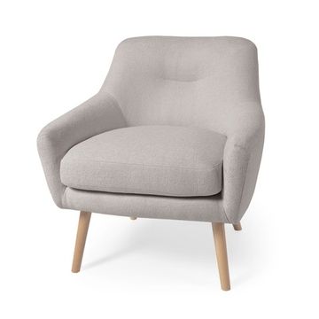 Candela Кресло из серой ткани букле