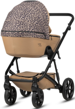 Детская коляска Tutis Viva 6 Plus Wild Elegance 4 в 1 с автокреслом Elo Lux EduSky Black и базой Savannah Brown