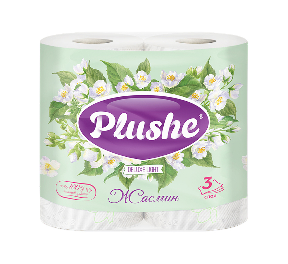 Бумага туалетная "Plushe Classic" 2х слойная 4рулона ароматизированная