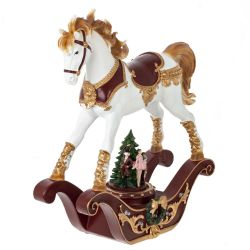 GAEM Фигурка декоративная "Лошадка-качалка", (подсвет, муз, 3хАА, н/п), L32 W11 H37 см