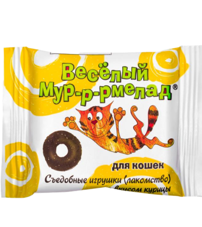 Мармеладки "Веселый мурмелад" для кошек со вкусом курицы, 6гр