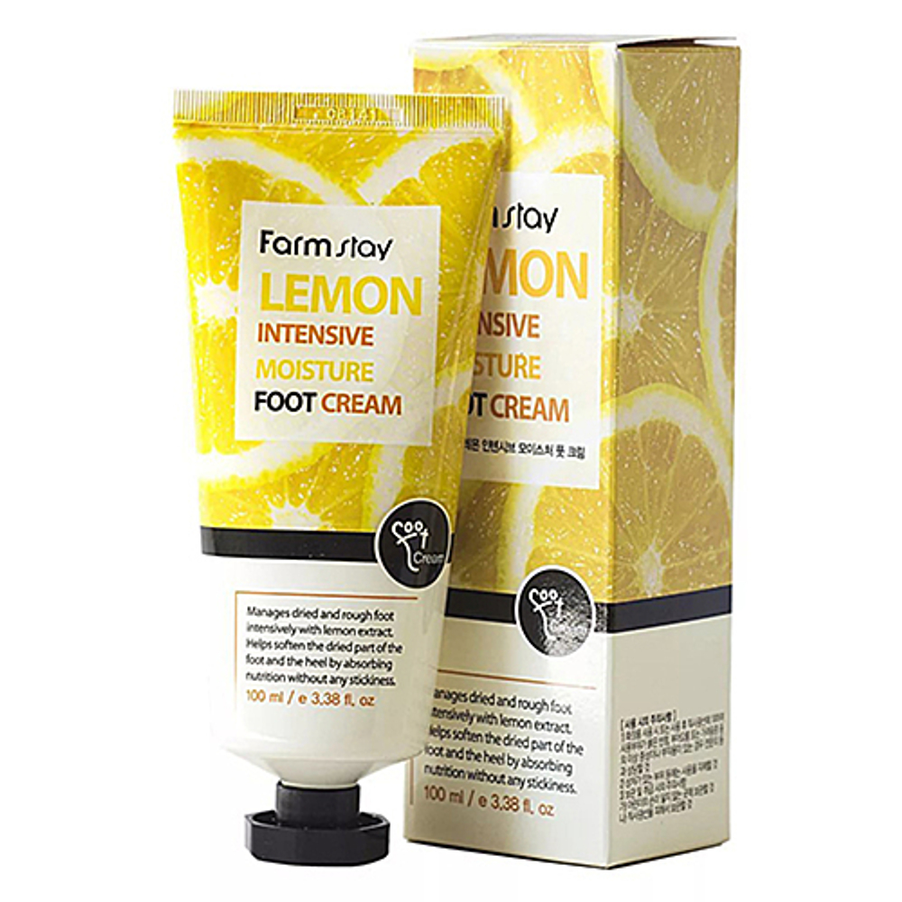 [Farm Stay] Lemon Intensive Moisture Foot Cream - Крем для стоп с экстрактом лимона, 100 мл