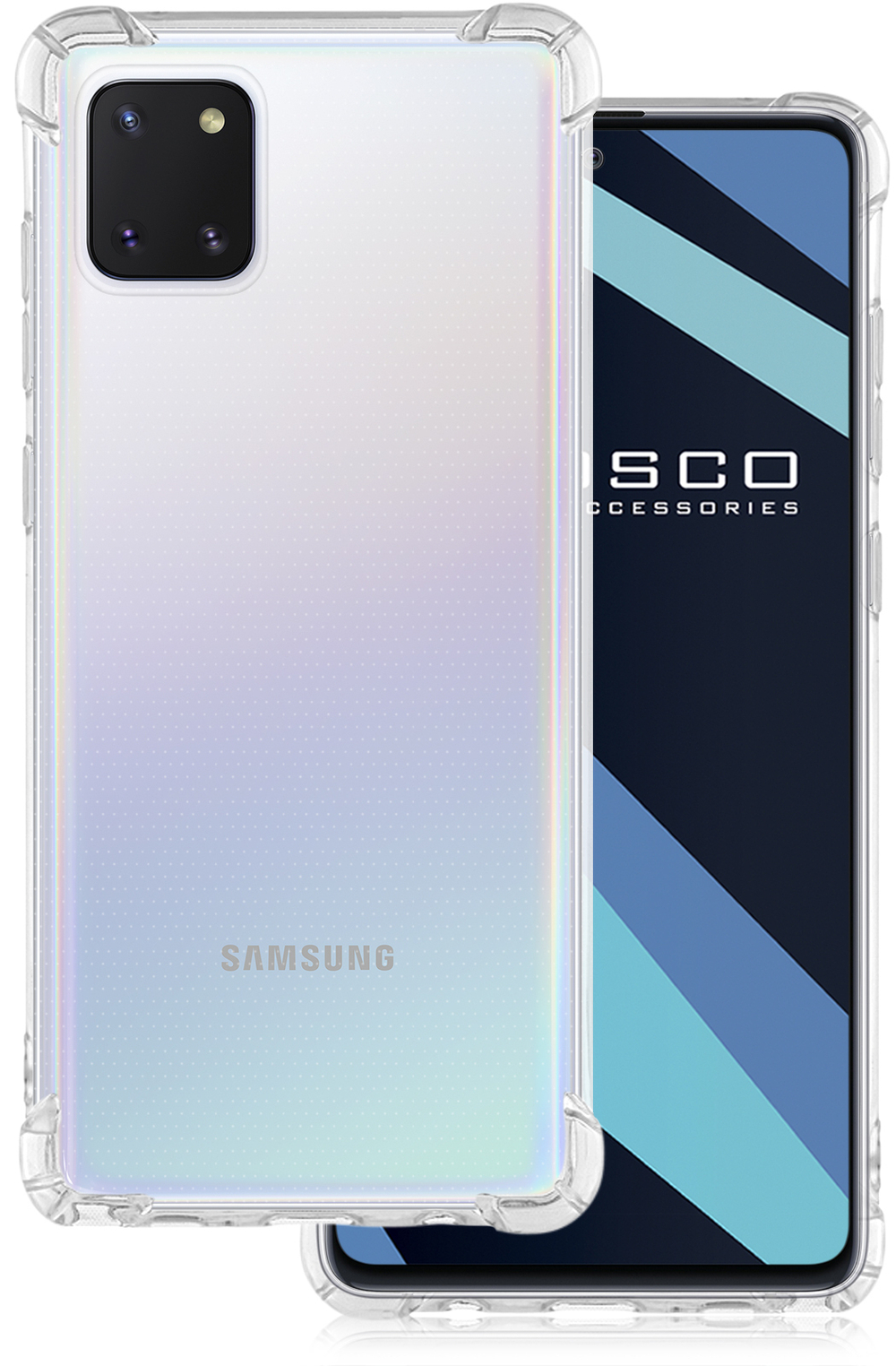 Чехол ROSCO для Samsung Galaxy Note 10 Lite оптом (арт. SS-N10L-HARD-TPU-TRANSPARENT)