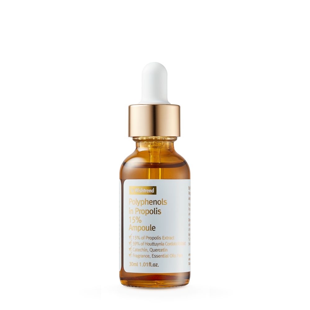 Противовоспалительная сыворотка для лица с прополисом By Wishtrend Polyphenols in Propolis 15% Ampoule 30 мл