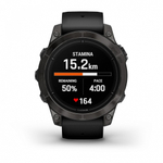 Смарт-часы Garmin Epix Pro (Gen 2) Sapphire Edition 47 мм, титановый, угольно-серый DLC, черный ремешок, 010-02803-11