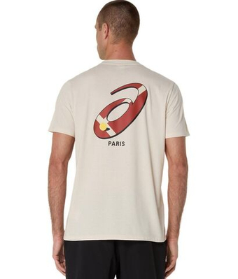Мужская теннисная футболка Asics Court Graphic Short Sleeve - Бежевый