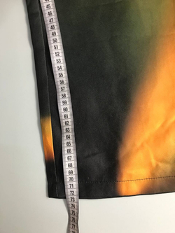 Брюки с ярким принтом, маркировка S, визуально на 44 размер